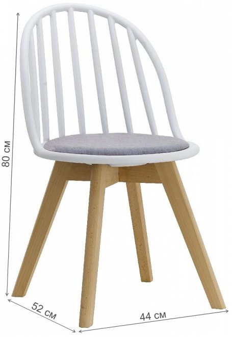 Стул пластиковый Aster white