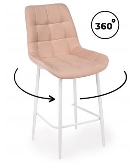 Барный стул Челси 360 терракотовый (zd 432) / белый np бежевый (zd 210) / белый