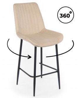 Полубарный стул Седа 360 бежевый (zd 210) / черный