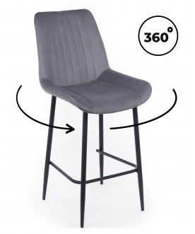 Полубарный стул Седа темно-серый (zd 995) / черный