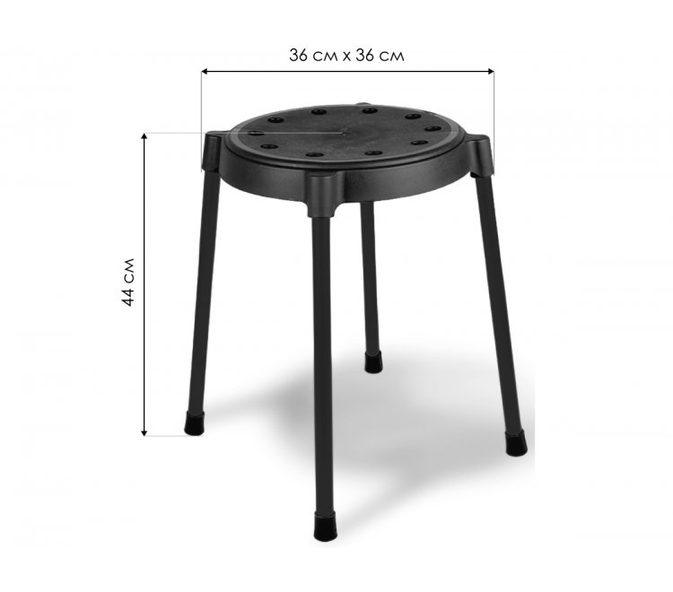 Табурет SHT-S36 черный / черный