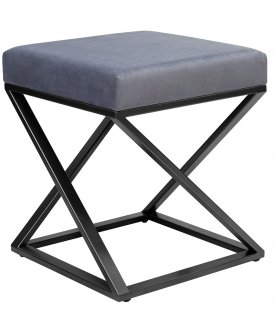 Табурет Манчестер light blue / черный