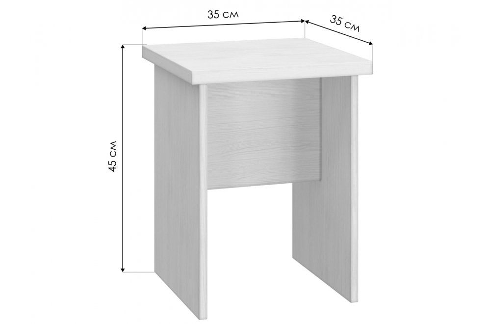 Табурет Т-03 белый структурный