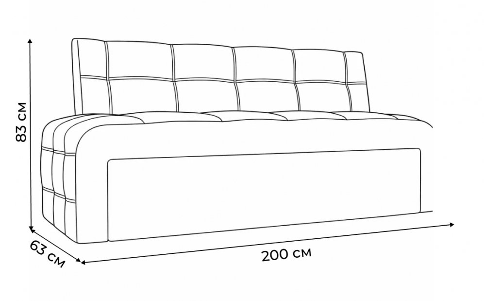 Кухонный диван Сафира экокожа коричневый
