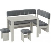 дуб крафт белый / антрацит / серый