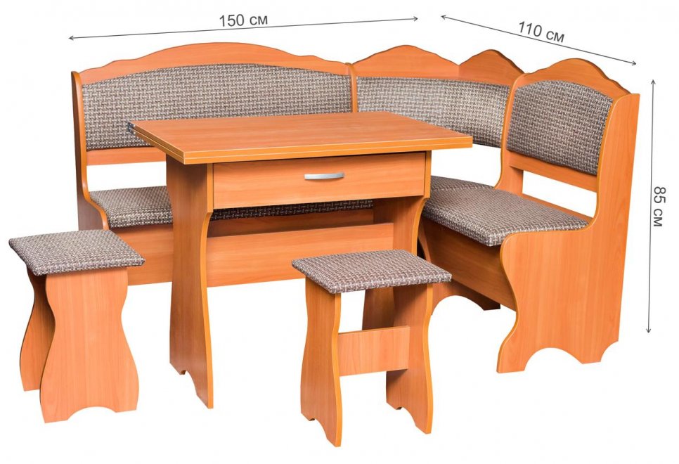 Кухонный уголок Елена ольха / рогожка