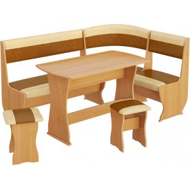 Кухонный уголок Уют-1 К Люкс МФ-101.004 ольха / кожзам / бук / коричневый