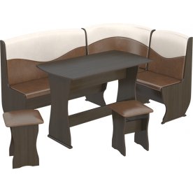 Кухонный уголок Уют-2 Люкс МФ-101.001 венге / кожзам / санчо / коричневый