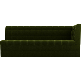 Диван кухонный угловой Бриз правый вельвет зеленый