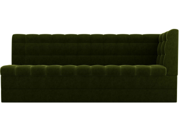 Диван кухонный угловой Бриз правый вельвет зеленый