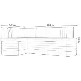 Кухонный диван Женева-Нова левый