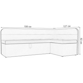 Кухонный диван Форест правый