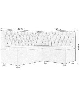 Кухонный диван Мирта правый