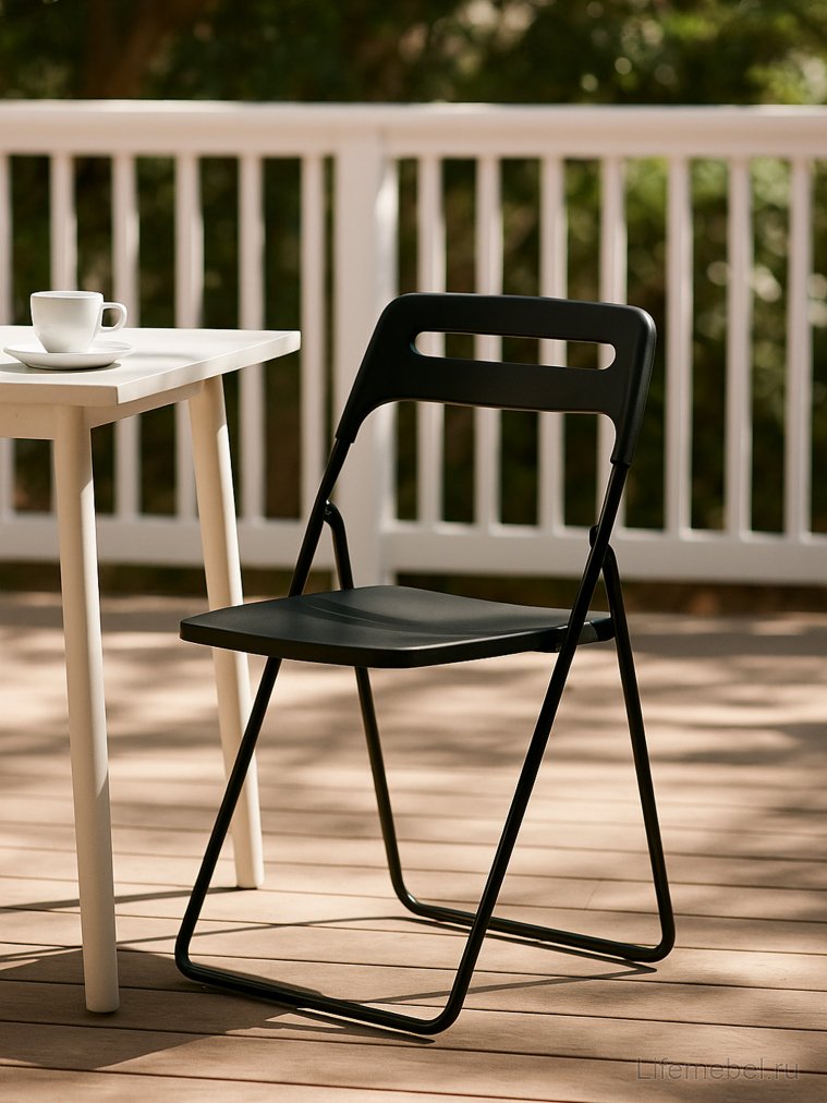 Пластиковый стул Fold складной black