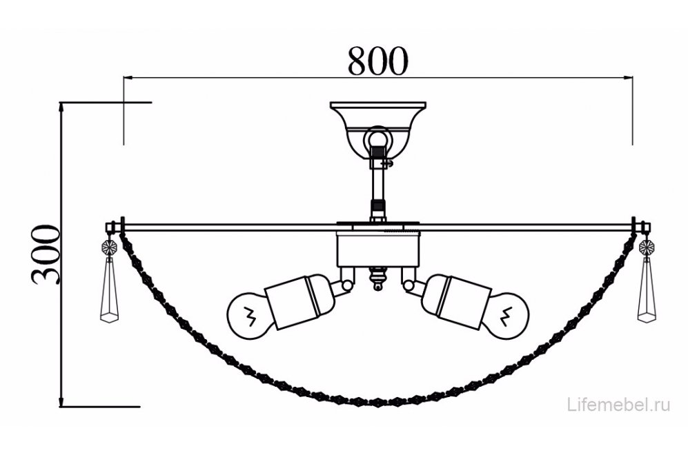 Люстра на штанге Croce X82-80x80-N