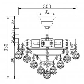 Люстра на штанге Gala BA783-TK30-N