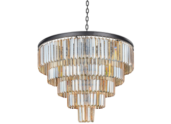 Подвесная люстра Odeon 5 rings amber