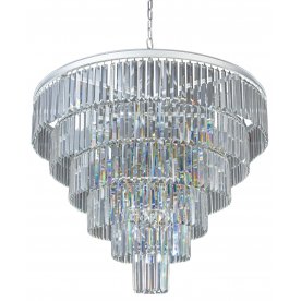 Подвесная люстра Odeon 6 rings silver