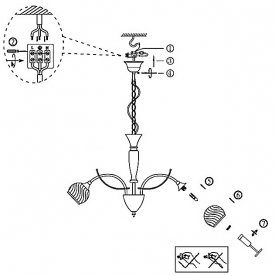 Подвесная люстра Aila 56568-3H