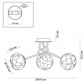 Потолочная люстра 4557/3C