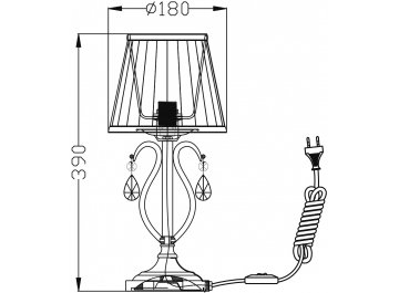 Настольная лампа декоративная Elegant 4 ARM172-01-G