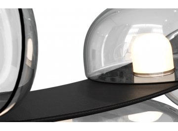 Подвесной светильник BOSQUE SP7 L3000 BLACK/TRANSPARENT