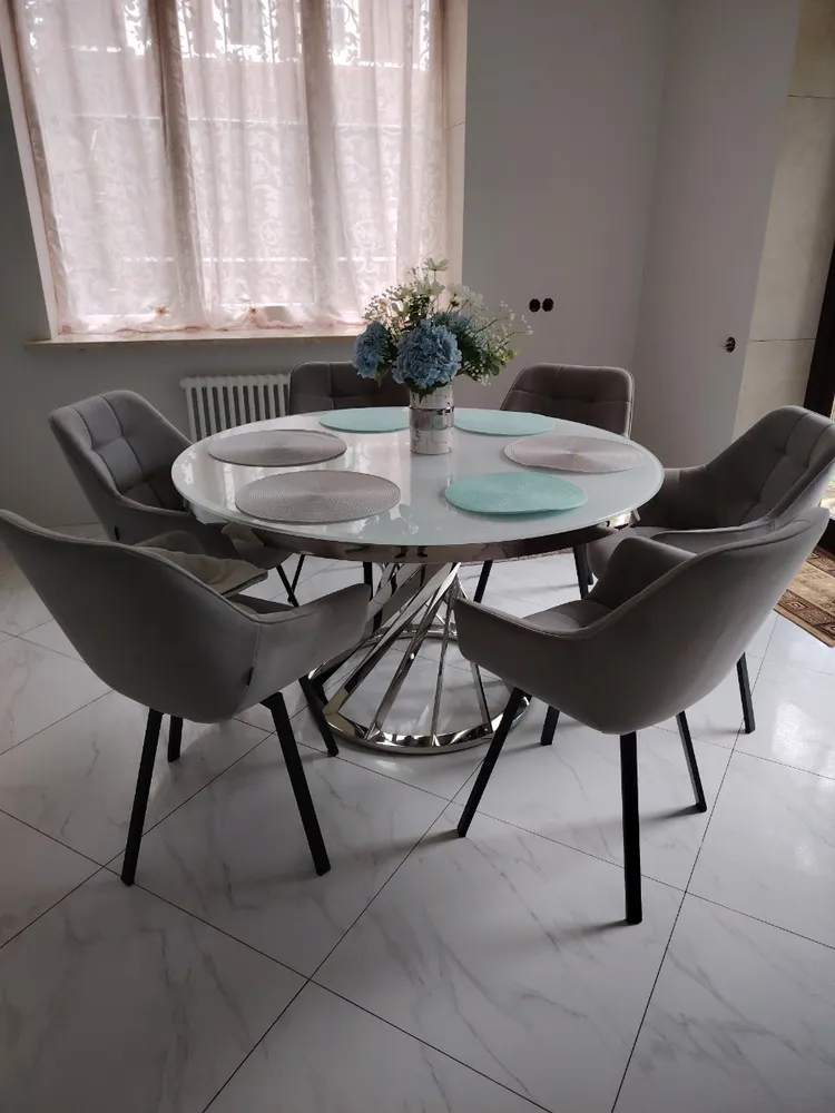 Стол Twist steel / white фото покупателя 3