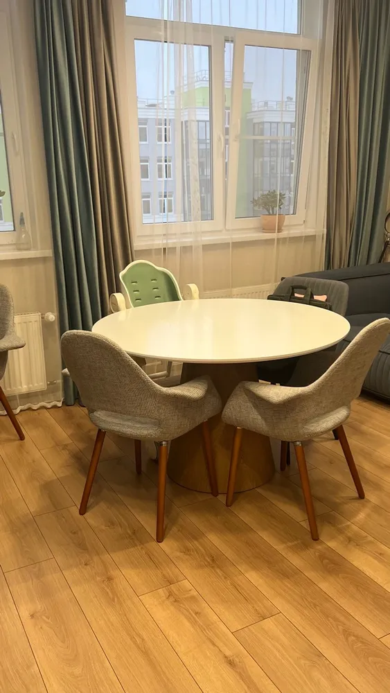 Стол Huge 120х75 white / brown фото покупателя 3
