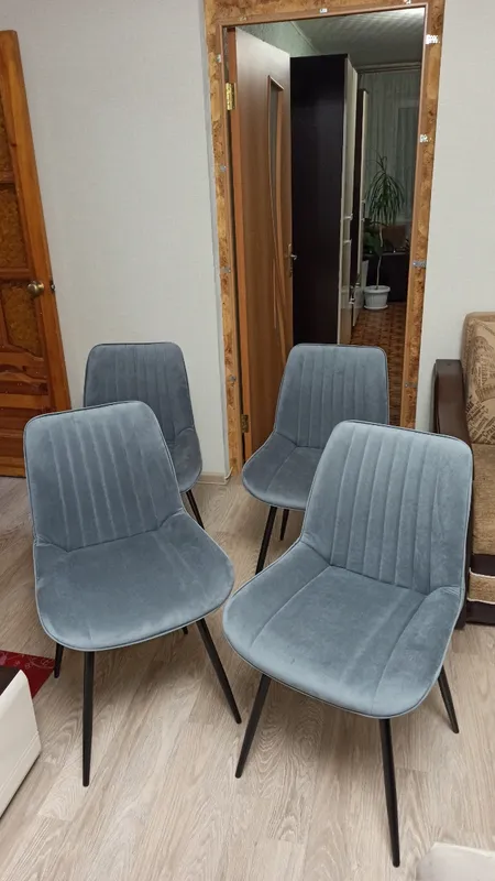 Стул на металлокаркасе Седа 360 К латте (velutto 08) / белый фото покупателя 12