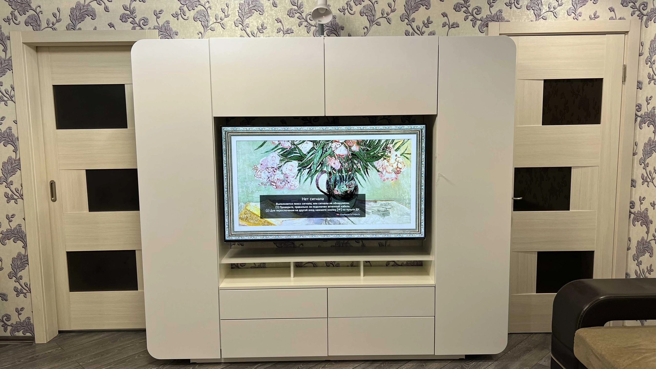 Готовая гостиная Румба белый / белый глянец  - Уцененный экземпляр фото покупателя 132