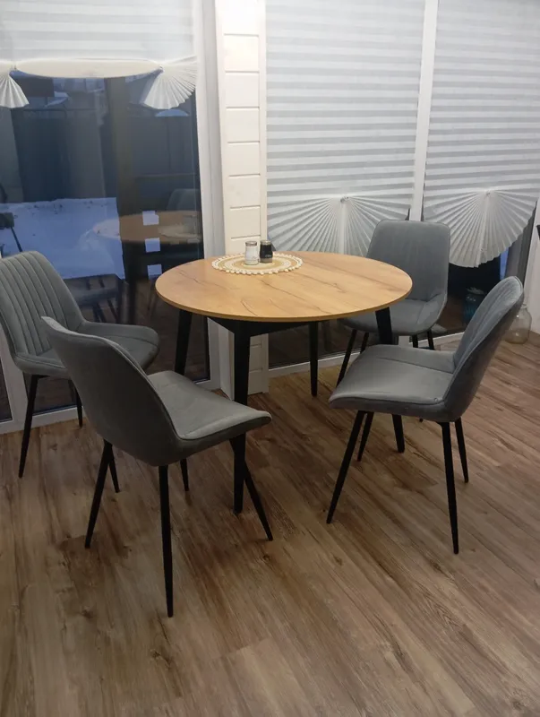 Стул на металлокаркасе Седа К крутящийся светло-серый  / белый фото покупателя 44