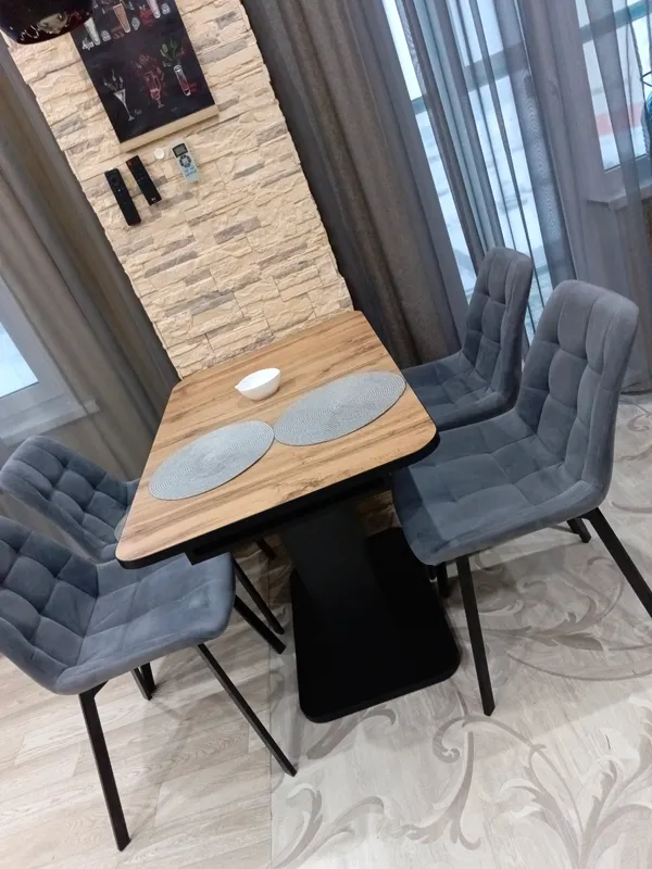 Комплект стульев крутящихся Форт 2 шт розовый (hl 41) / 1П белый каркас фото покупателя 87