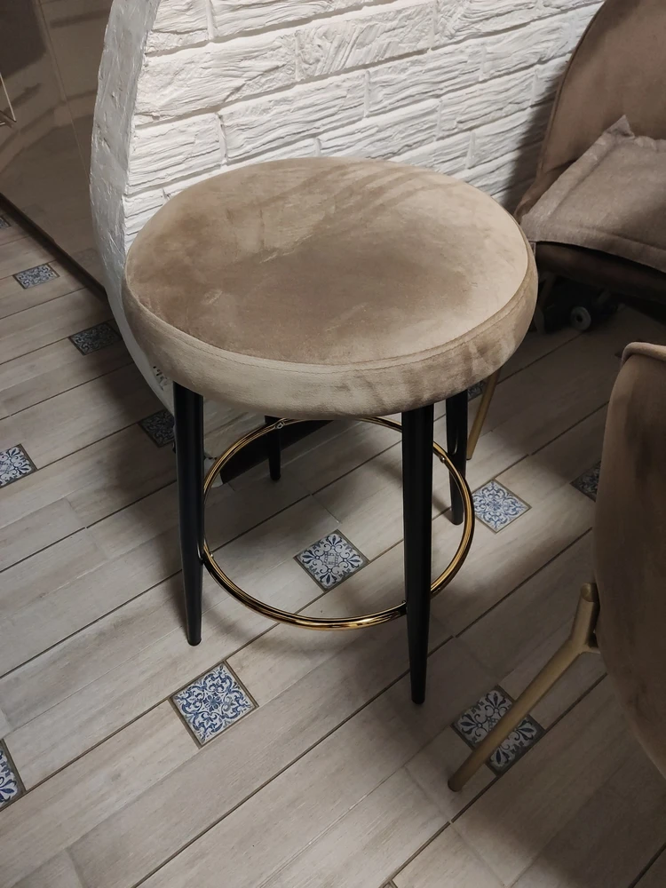 Барный стул Plato white fabric фото покупателя 7