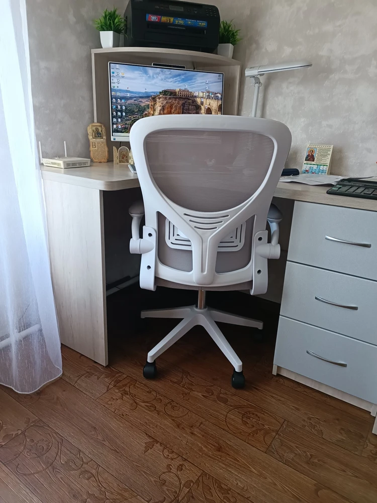 Компьютерное кресло Konfi blue / white фото покупателя 7