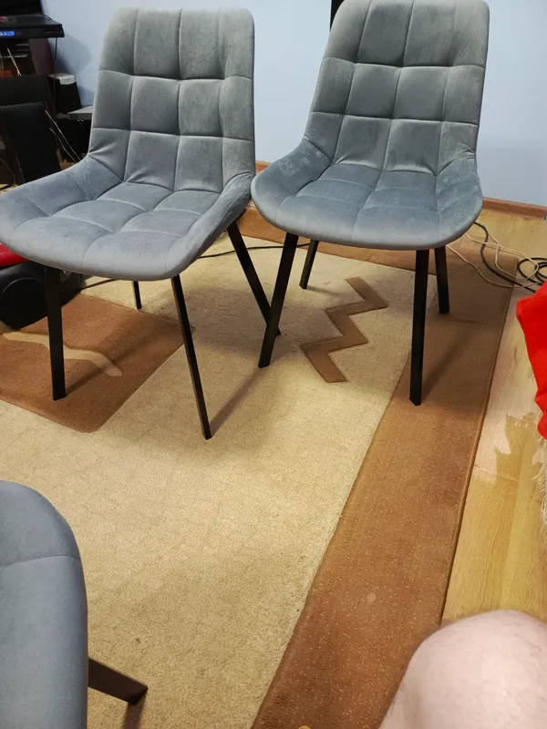 Комплект стульев Стронг 4 шт темно-серый / черный фото покупателя 97