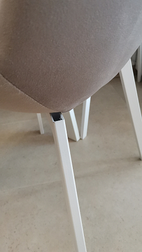 Стул на металлокаркасе Челси бежевый / белый каркас фото покупателя 47