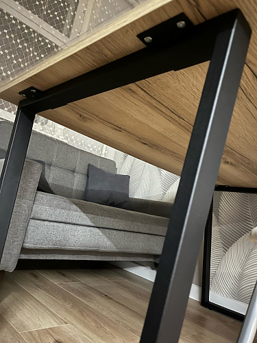 Стол Лота Лофт 140 25 мм черный матовый / бетон фото покупателя 583