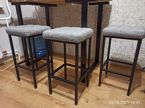 Барный стул Лофт линкольн белый / белый матовый фото покупателя 191