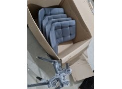 Стул на металлокаркасе Чилли синяя ткань / белый фото покупателя 247