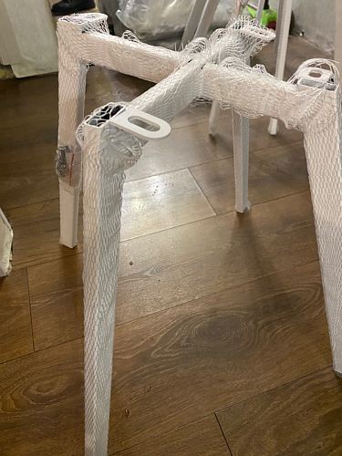 Стул на металлокаркасе Чилли синяя ткань / белый фото покупателя 655