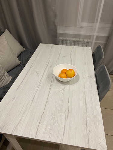 Деревянный стол Лота Лофт 120х75 белый матовый / дуб крафт золотой фото покупателя 670