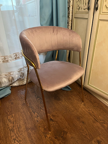 Стул на металлокаркасе Kamelia green / gold фото покупателя 53