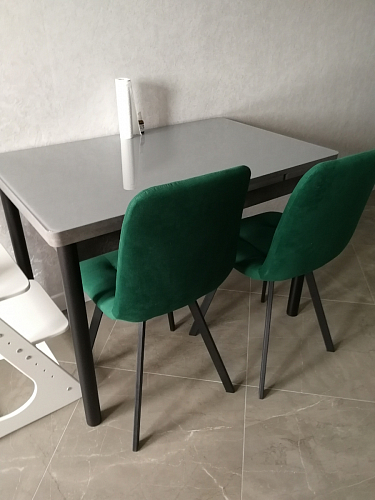 Стул на металлокаркасе Чилли темно-серый / черный каркас фото покупателя 195