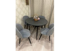 Стул на металлокаркасе Gabi 1 gray / black фото покупателя 465