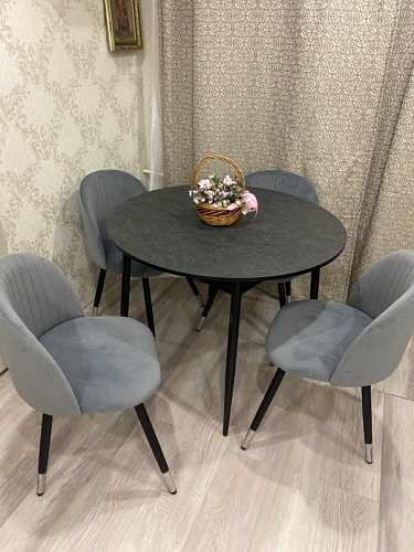 Стул на металлокаркасе Gabi 1 light purple / black фото покупателя 465