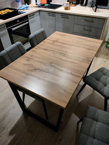 Стол Лота Лофт 120 32 мм бетон / черный матовый фото покупателя 301