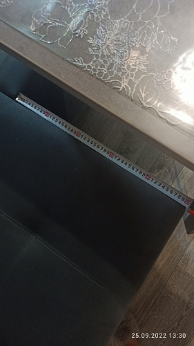 Стол Тринити Лофт 120 32 мм бетон / черный матовый фото покупателя 297