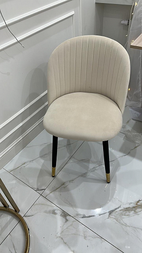 Стул на металлокаркасе Gabi 1 light blue / black / gold фото покупателя 217