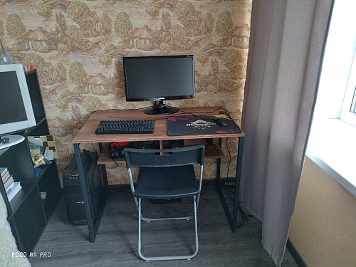 Письменный стол Клер Лофт дуб вотан / черный матовый фото покупателя 4