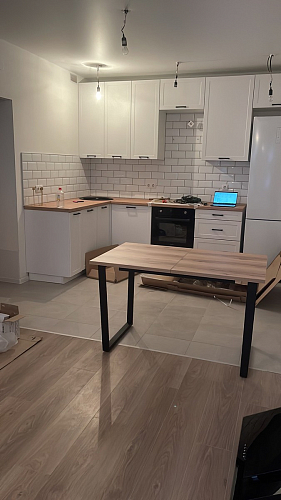 Деревянный стол Лота Лофт 140х80 черный матовый / бетон светлый фото покупателя 249